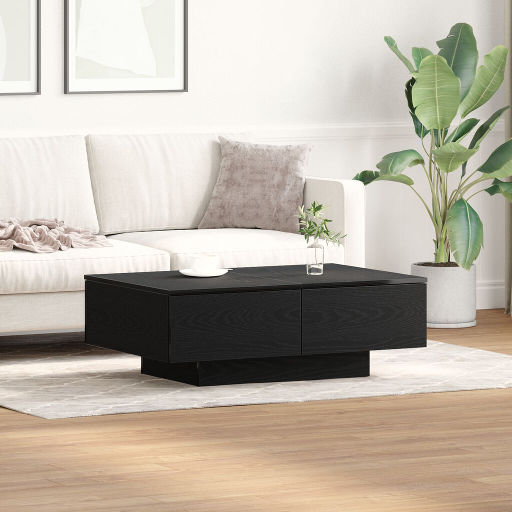 vidaXL Τραπεζάκι σαλονιού Μαύρος Δρυς 90x60x31 εκ. Επεξεργασμένο ξύλο