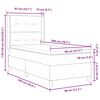 vidaXL Κρεβάτι Box Spring LED με Στρώμα Ροζ 80 x 200 cm Βελούδο