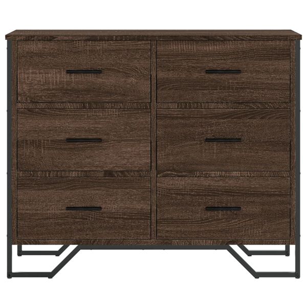 vidaXL Συρταριέρα Καφέ Δρυς 91x35,5x74,5 εκ. από Επεξεργ. Ξύλο