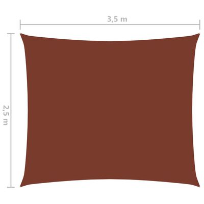 vidaXL Πανί Σκίασης Ορθογώνιο Τερακότα 2,5 x 3,5 μ. από Ύφασμα Oxford