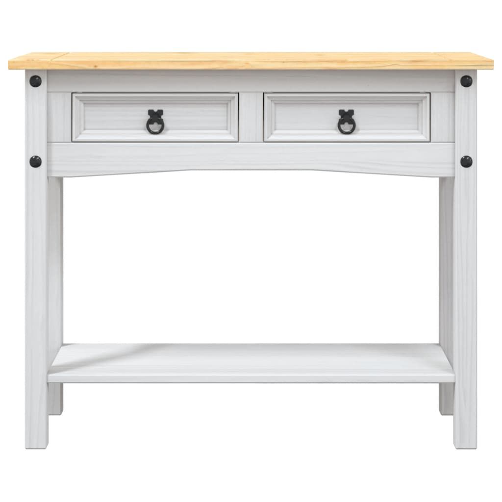 vidaXL Τραπέζι Κονσόλα Μεξικ. Corona Λευκό 90x34,5x73 εκ. Ξύλο Πεύκου