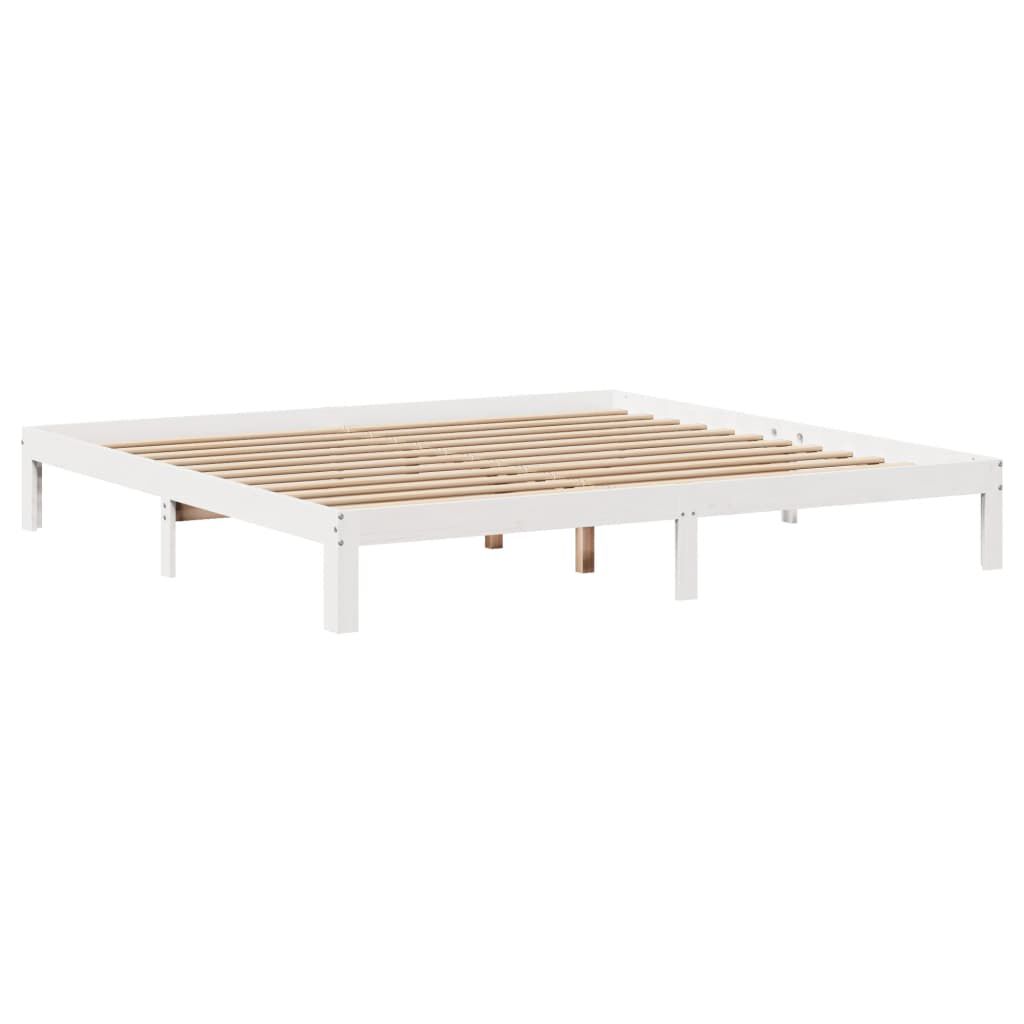 vidaXL Κρεβάτι Βιβλιοθήκη Χωρίς Στρώμα 180x200 εκ Μασίφ Ξύλο Πεύκου
