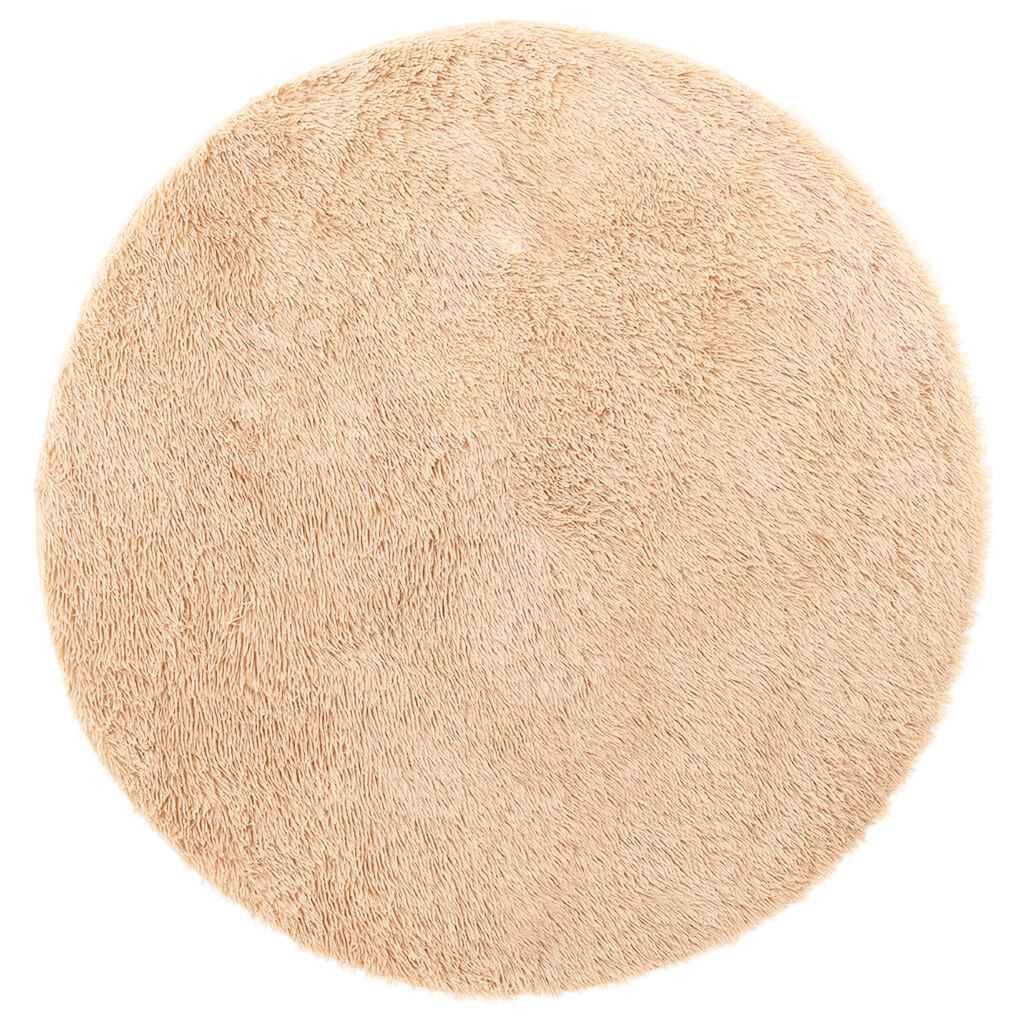 vidaXL Χαλί Shaggy με Ψηλό Πέλος NAVARRA Μπεζ 120x120 εκ. πολυεστέρας