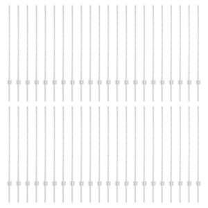 vidaXL Πό posts φράχτη 88 pcs Ασημί 160 cm Ατσάλι