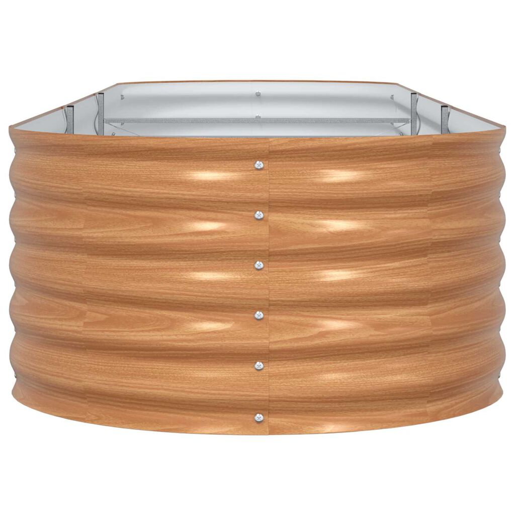 vidaXL Υπερυψωμένη Ζαρντινιέρα Καφέ 320 x 80 x 44 cm Ατσάλι