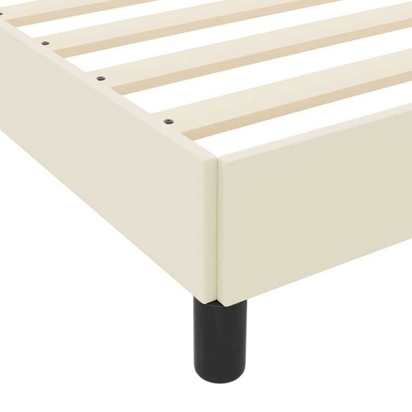 vidaXL Κρεβάτι Άλλο Κρεμ 200 x 200 cm Τεχνητό δέρμα