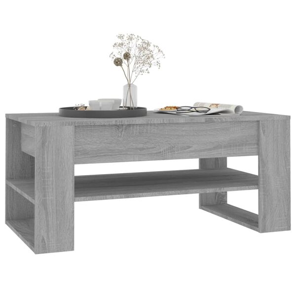 vidaXL Τραπεζάκι Σαλονιού Γκρι Sonoma 102x55x45 εκ. Επεξεργασμένο Ξύλο