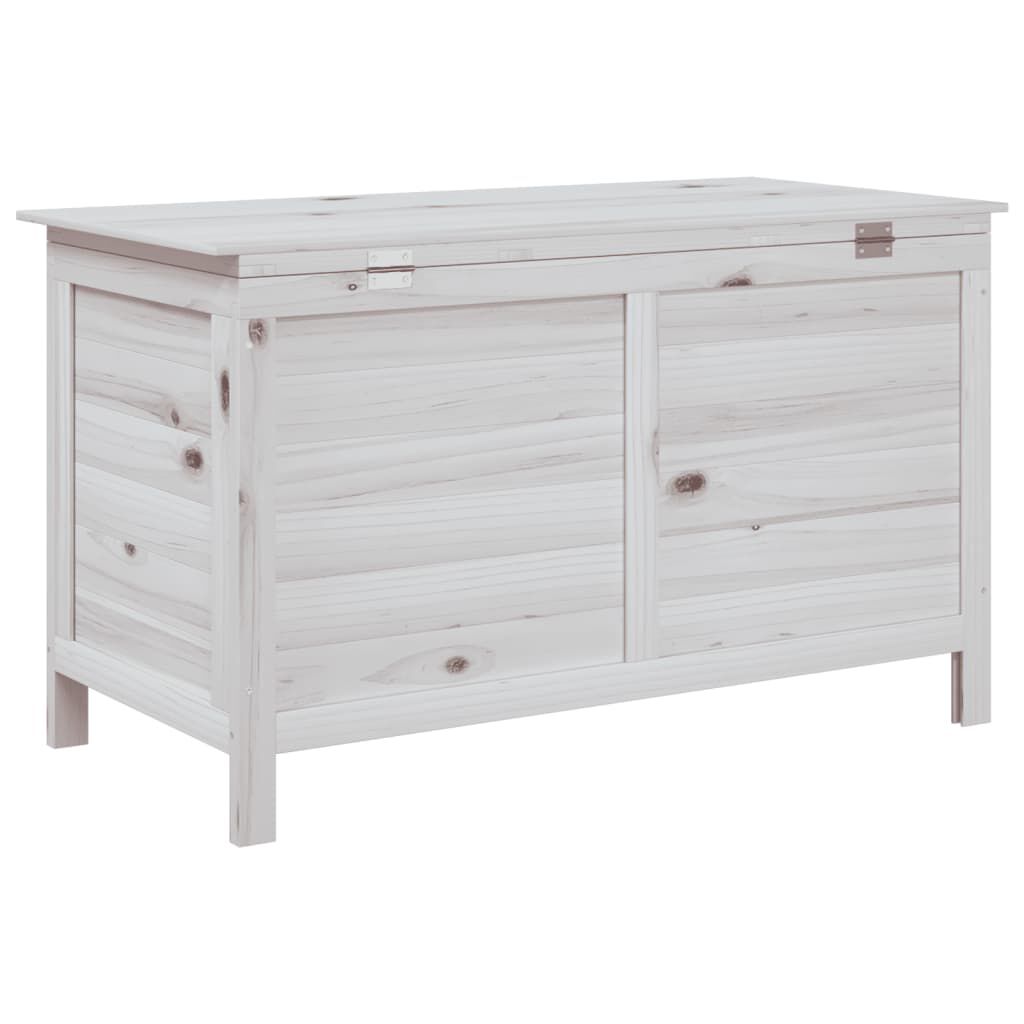 vidaXL Μπαούλο Αποθ. Κήπου Λευκό 99x49,5x58,5εκ Μασίφ Ξύλο Ελάτης