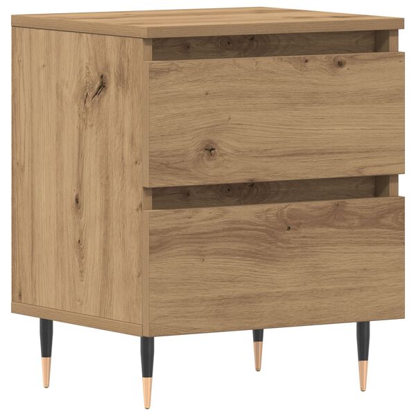 vidaXL Κομοδίνο artisan δρυς 40 x 35 x 50 εκ. Επεξεργασμένο ξύλο