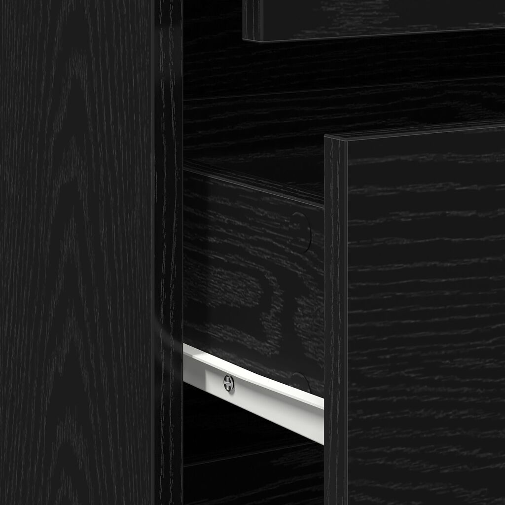 vidaXL Συρταριέρα Μαύρη Δρυς 60x41x76 εκ Επεξεργασμένη Ξυλεία