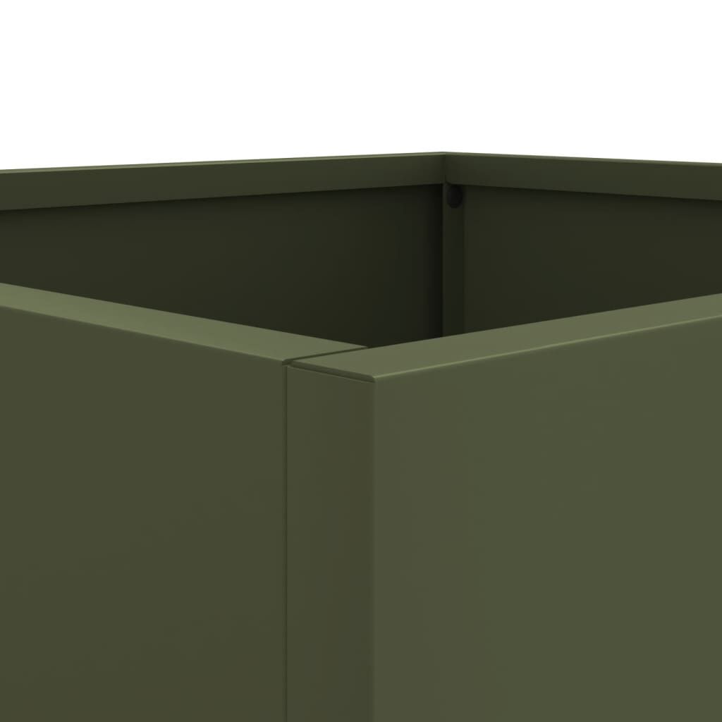vidaXL Ζαρντινιέρα Λαδί 49x47x46 εκ. από Χάλυβα