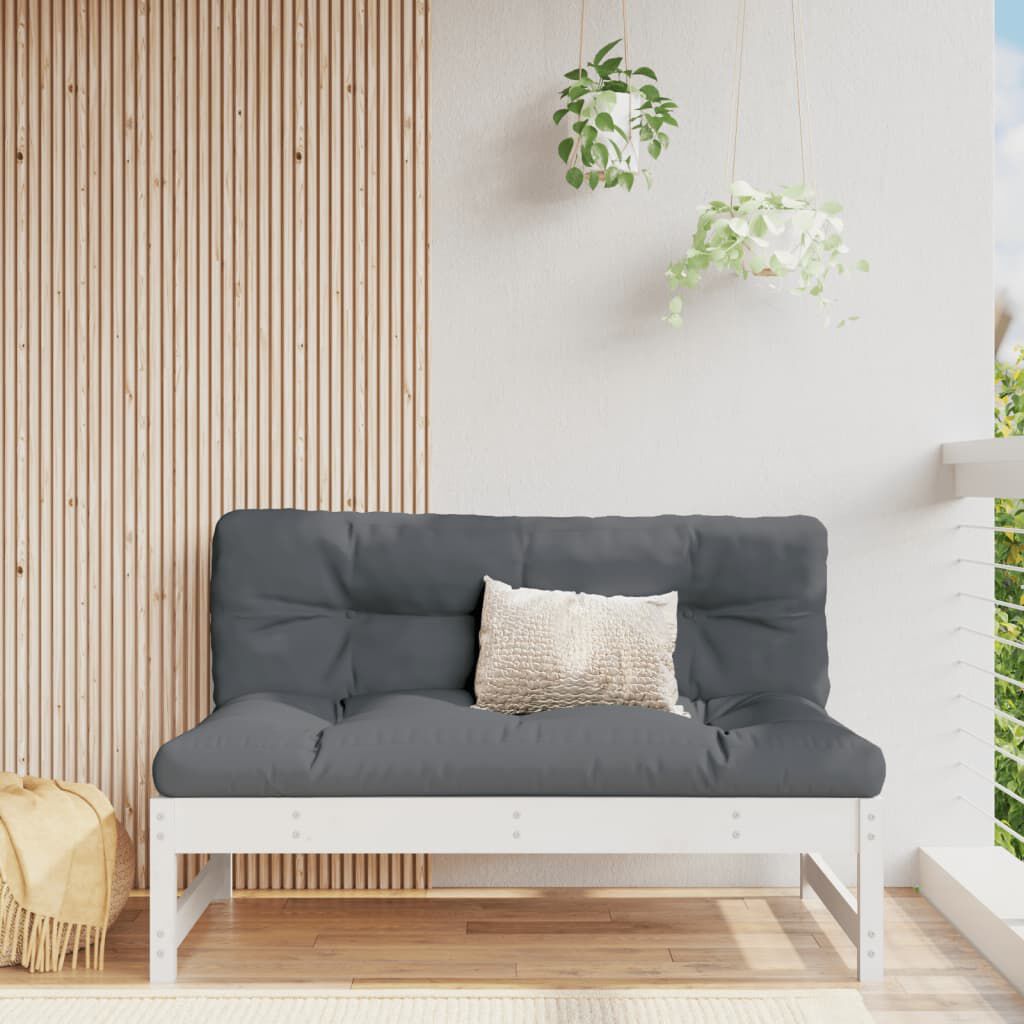 vidaXL Καναπές Μεσαίος Λευκός 120 x 80 εκ. από Μασίφ Ξύλο Πεύκου