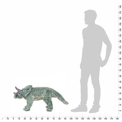 vidaXL Δεινόσαυρος Τρικεράτωψ σε Όρθια Στάση Πράσινος XXL Λούτρινος