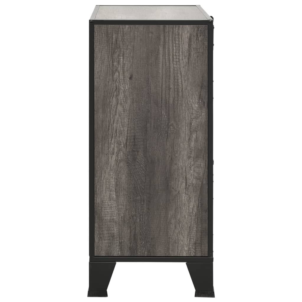 vidaXL Ντουλάπι Αποθήκευσης Γκρι 72 x 36 x 82 εκ. Μέταλλο / MDF