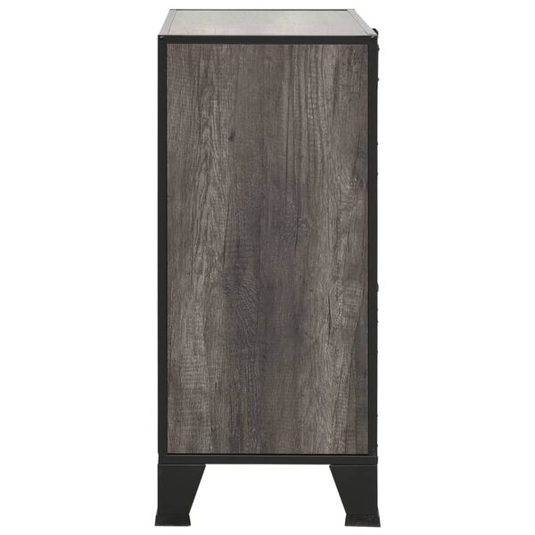 vidaXL Ντουλάπι Αποθήκευσης Γκρι 72 x 36 x 82 εκ. Μέταλλο / MDF