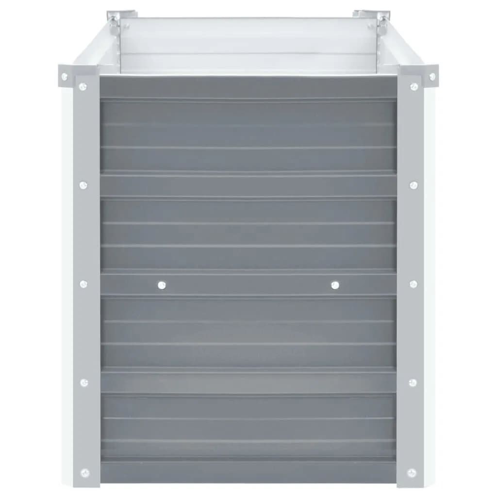 vidaXL Ζαρντινιέρα Υπερυψωμένη Γκρι 160x40x45 εκ. Γαλβανισμ. Χάλυβας