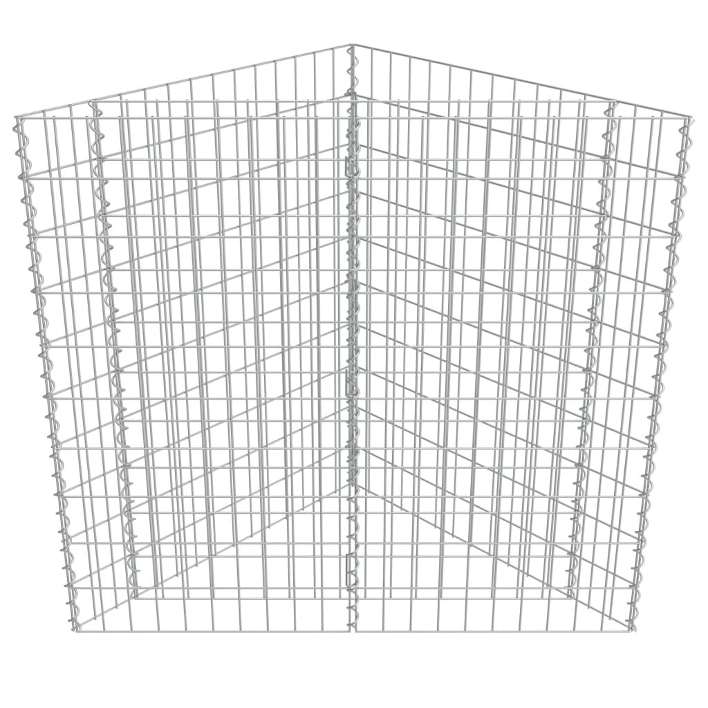vidaXL Συρματοκιβώτιο-Γλάστρα Υπερυψωμένη 75x75x50 εκ. Γαλβ. Χάλυβας