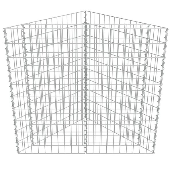 vidaXL Συρματοκιβώτιο-Γλάστρα Υπερυψωμένη 75x75x50 εκ. Γαλβ. Χάλυβας