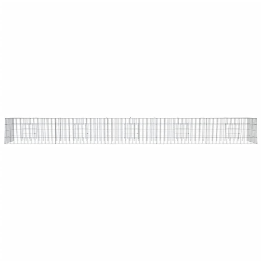 vidaXL Κλουβί Κουνελιών 5 Πάνελ 541x109x54 εκ. από Γαλβανισμένο Σίδερο