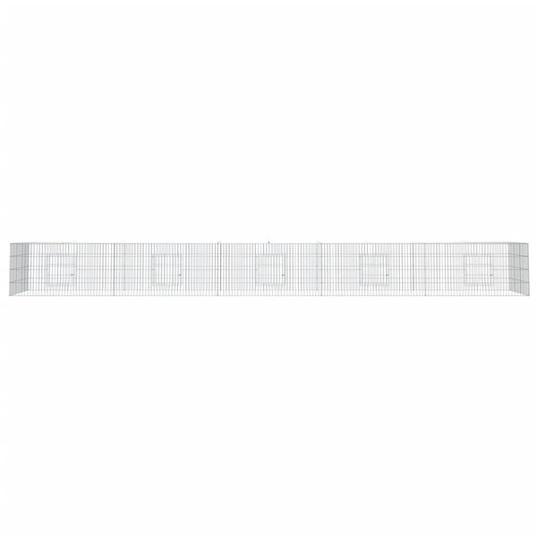 vidaXL Κλουβί Κουνελιών 5 Πάνελ 541x109x54 εκ. από Γαλβανισμένο Σίδερο