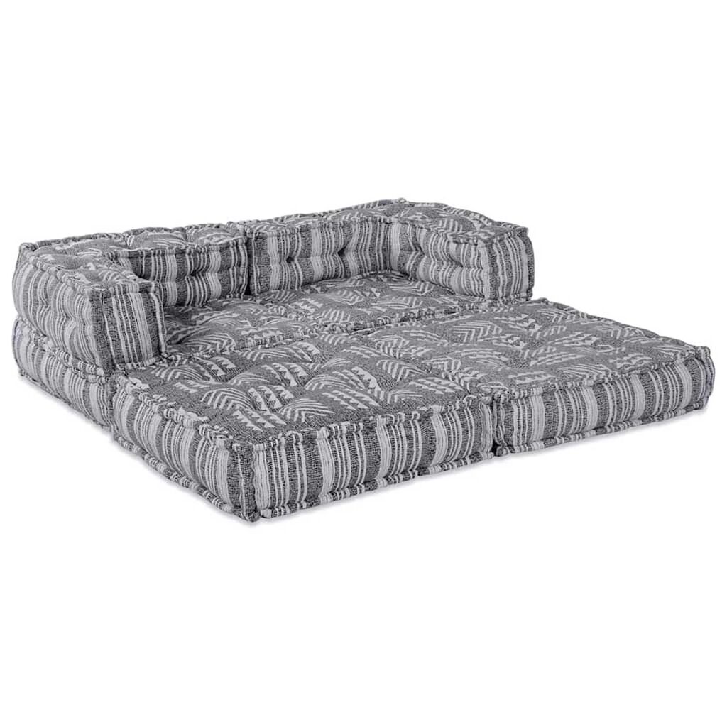 vidaXL Πουφ 2 pcs Γκρι 70 x 70 x 54 εκ ύφασμα