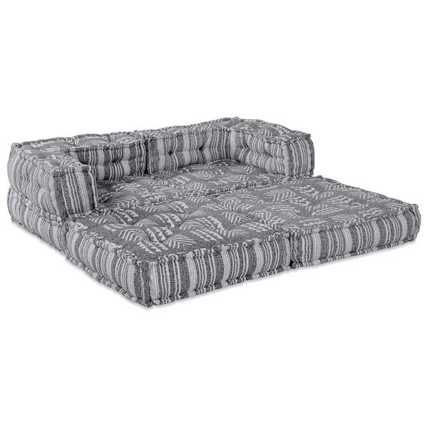 vidaXL Πουφ 2 pcs Γκρι 70 x 70 x 54 εκ ύφασμα
