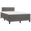 vidaXL &Kappa;&rho;&epsilon;&beta;ά&tau;&iota; Boxspring &mu;&epsilon; &Sigma;&tau;&rho;ώ&mu;&alpha; & LED &Sigma;&kappa;.&Gamma;&kappa;&rho;&iota; 120x190&epsilon;&kappa;. &Beta;&epsilon;&lambda;&omicron;ύ&delta;&iota;&nu;&omicron;