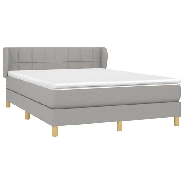 vidaXL &Kappa;&rho;&epsilon;&beta;ά&tau;&iota; Boxspring &mu;&epsilon; &Sigma;&tau;&rho;ώ&mu;&alpha; &Alpha;&nu;&omicron;&iota;&chi;&tau;ό &Gamma;&kappa;&rho;&iota; 140x190 &epsilon;&kappa;. &Upsilon;&phi;&alpha;&sigma;&mu;ά&tau;&iota;&nu;&omicron;