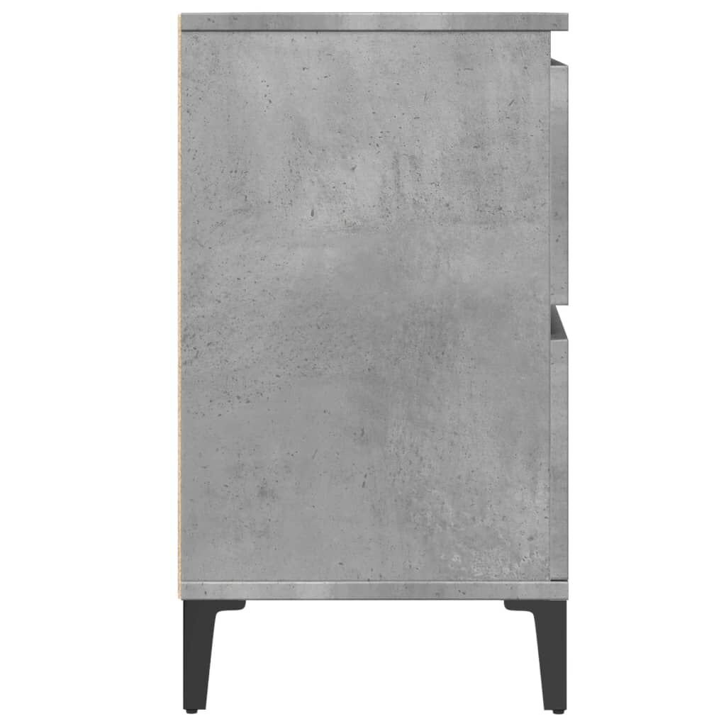 vidaXL Ντουλάπι Νιπτήρα Γκρι Σκυρ. 80 x 33 x 60 εκ. Επεξεργασμένο Ξύλο