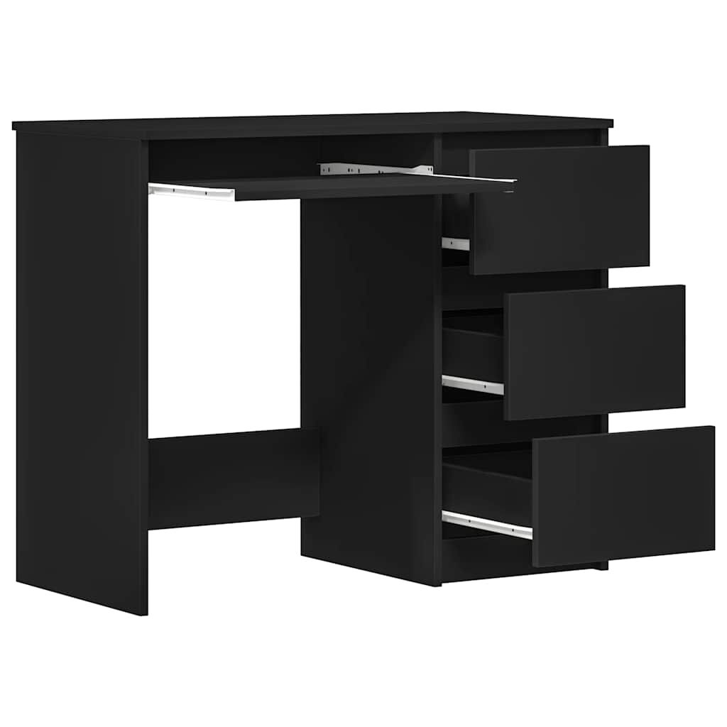vidaXL Γραφείο Μαύρο 90 x 45 x 76 εκ. από Επεξ. Ξύλο