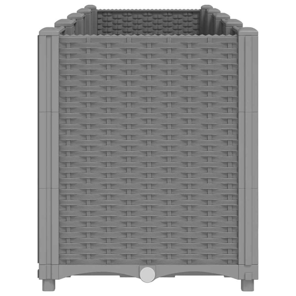 vidaXL Ζαρντινιέρα Κήπου Ανοιχτό Γκρι 160x40x53 εκ. Πολυπροπυλένιο