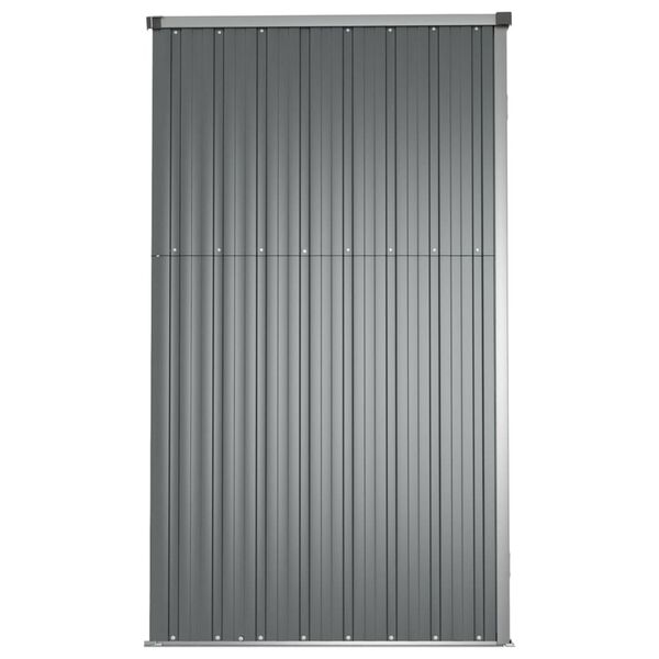 vidaXL Αποθήκη Εργαλείων Κήπου Γκρι 225 x 89 x 161 εκ. Γαλβαν. Ατσάλι