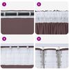 vidaXL Κουρτίνα με κουρτίνες 2 pcs Καφέ 140 x 140 cm Βελούδο