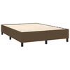 vidaXL Κρεβάτι Boxspring με Στρώμα & LED Σκ.Καφέ 140x190εκ. Υφασμάτινο