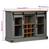 vidaXL Sideboard HALDEN 2 συρόμενες πόρτες γκρι 112x40x80 cm