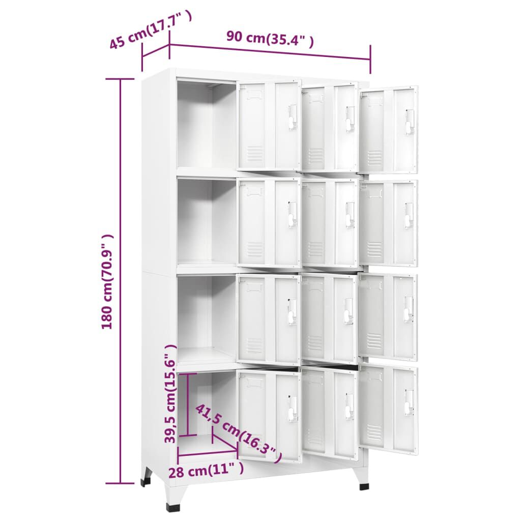 vidaXL Ντουλάπι ντουλαπιών 90x45x180 cm με 12 Τμήματα