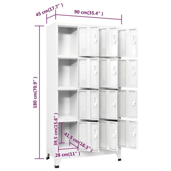vidaXL Ντουλάπι ντουλαπιών 90x45x180 cm με 12 Τμήματα