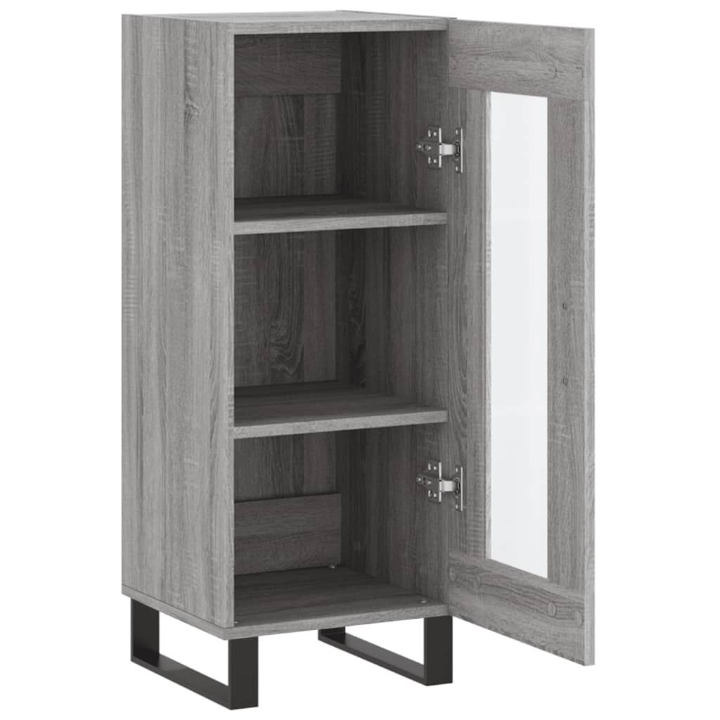 vidaXL Ντουλάπι Γκρι Sonoma 34,5x34x90 εκ. από Επεξεργασμένο Ξύλο