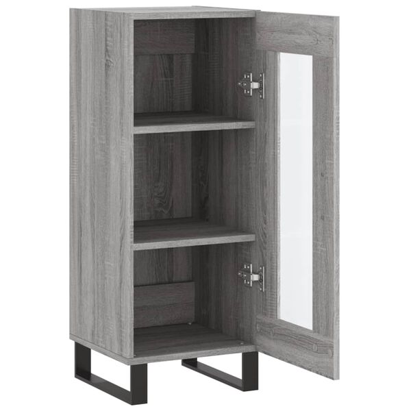 vidaXL Ντουλάπι Γκρι Sonoma 34,5x34x90 εκ. από Επεξεργασμένο Ξύλο
