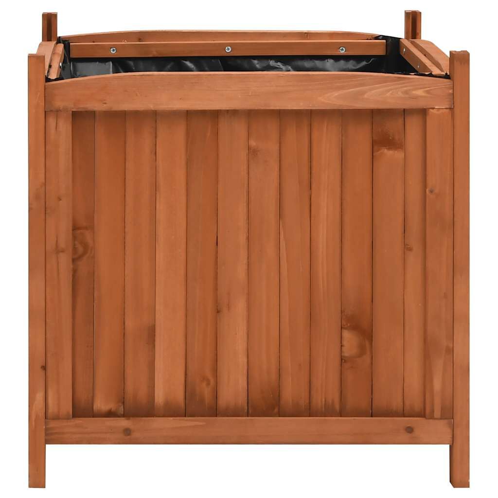 vidaXL Ζαρντινιέρες Υπερυψωμένες 2 τεμ. 50 x 50 x 50 εκ. Ξύλο Ελάτης