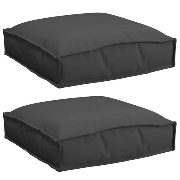 vidaXL Μαξιλάρι παλέτας για κάθισμα 2 pcs Μαύρο 40 x 40 x 8 εκ.