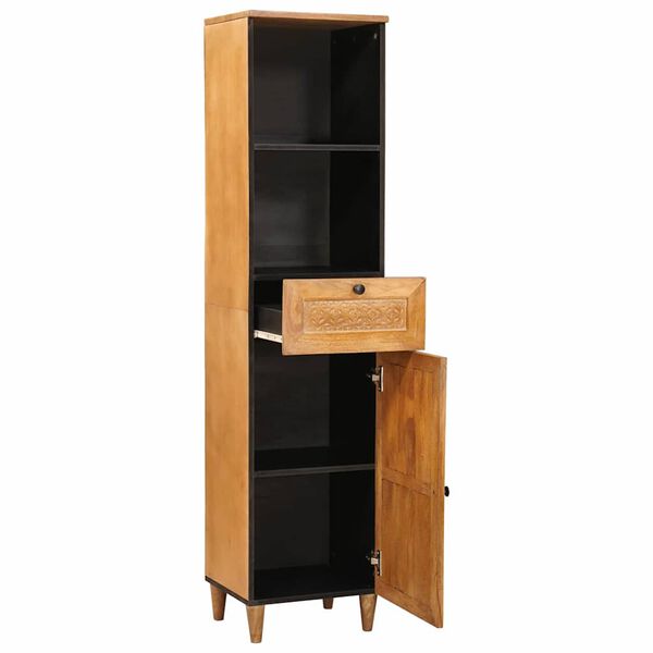 vidaXL Ντουλάπι Μπάνιου με συρτάρι Ανοιχτό καφέ 38 x 33 x 160 εκ.