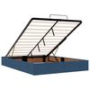 vidaXL Οθωμανικό κρεβάτι με στρώμα & LEDs Μπλε 140x200cm ύφασμα