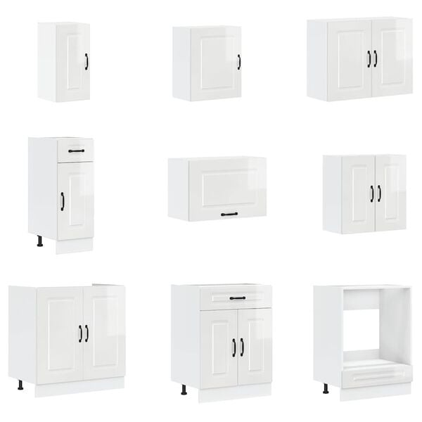 vidaXL Σετ Ντουλάπια Κουζίνας 14 Τεμαχίων Porto Επεξεργασμένο Ξύλο