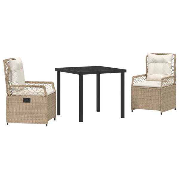 vidaXL &Sigma;έ&tau; &phi;&alpha;&gamma;&eta;&tau;&omicron;ύ &gamma;&iota;&alpha; &kappa;ή&pi;&omicron; 3 pcs &Mu;&pi;&epsilon;&zeta; &kappa;&alpha;&iota; &Kappa;&rho;έ&mu; &sigma;&upsilon;&nu;&theta;&epsilon;&tau;&iota;&kappa;ό &rho;&alpha;&tau;ά&nu;