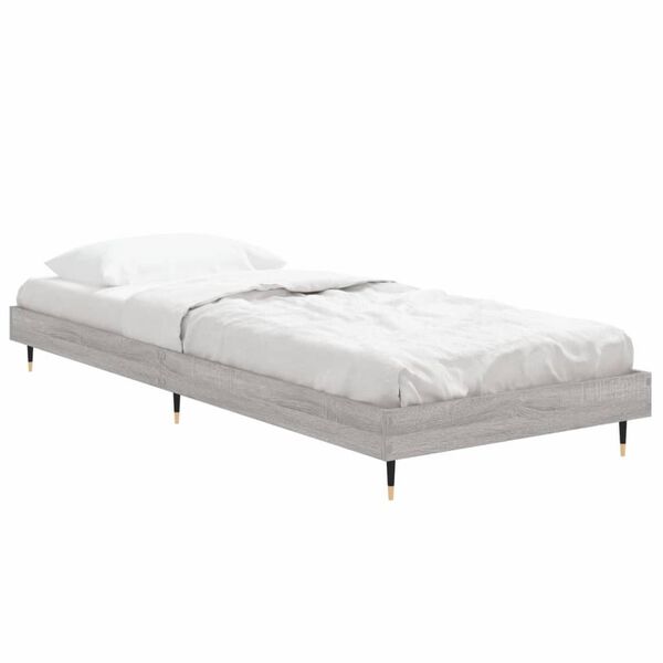 vidaXL Πλαίσιο Κρεβατιού Γκρι Sonoma 75x190 εκ. Επεξεργασμένο Ξύλο