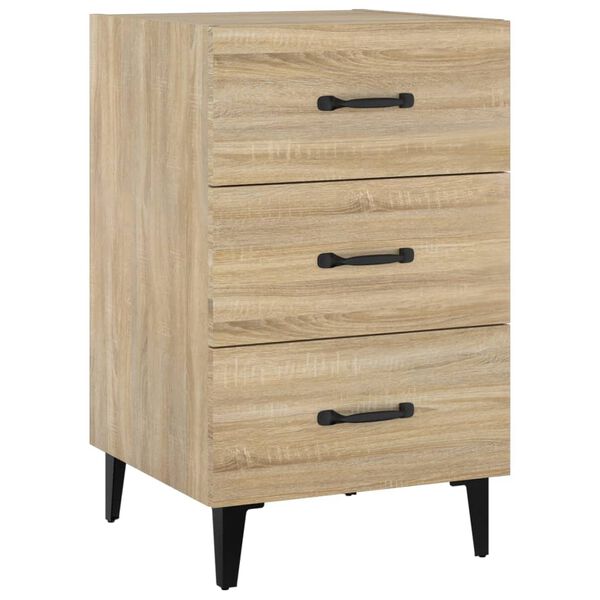 vidaXL Κομοδίνο Sonoma Δρυς 40 x 40 x 66 εκ. από Επεξεργασμένο Ξύλο