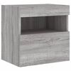 vidaXL Έπιπλο Τοίχου Τηλεόρασης με LED Γκρι Sonoma 40x30x40 εκ.