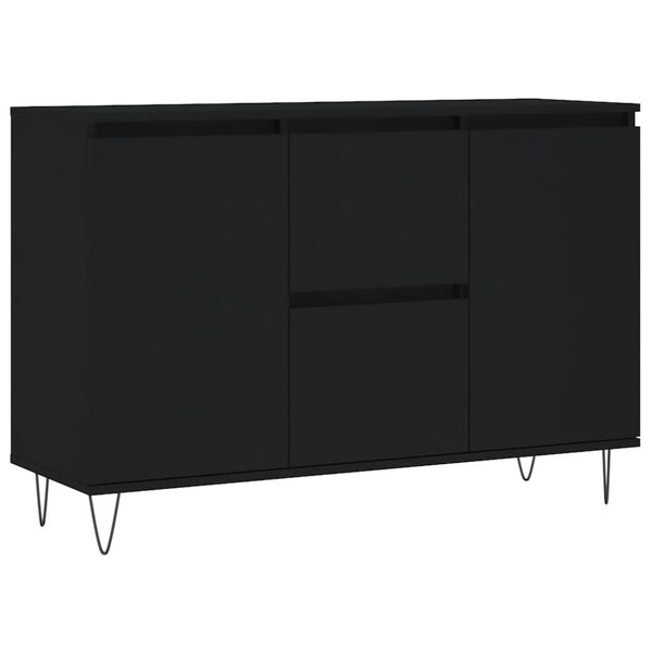 vidaXL Μπουφές Μαύρος 101,5 x 35 x 70 εκ. από Επεξεργασμένο Ξύλο