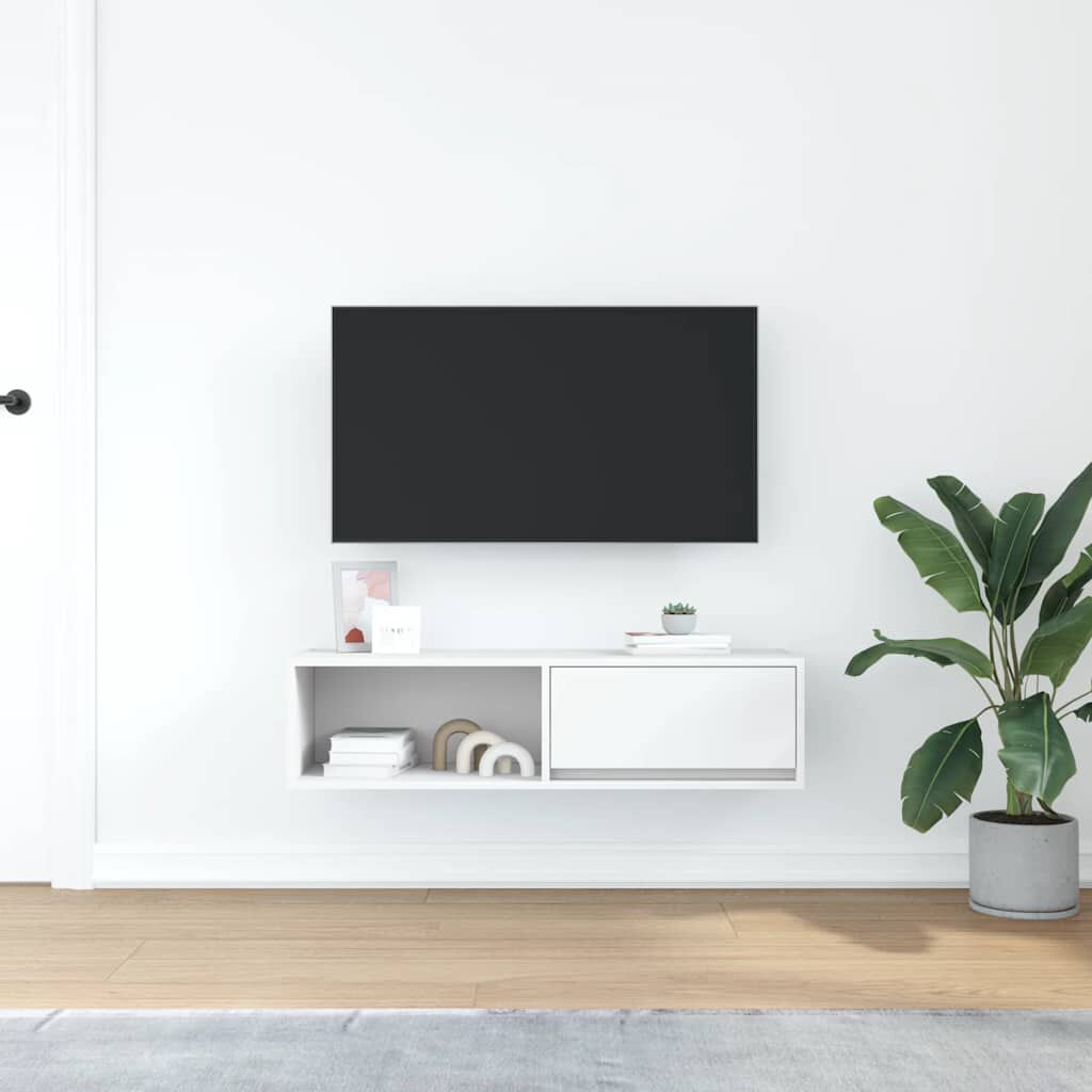 ντουλάπι τηλεόρασης vidaXL Λευκό 100x31x25,5 cm Ξύλινη κατασκευή